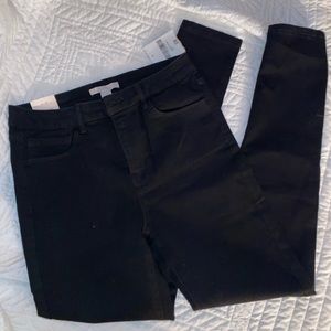 28 mid rise skinny black jeans